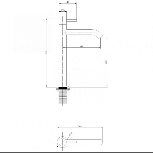 Смеситель для раковины ABBER Wasser Kreis AF8111 хром Смеситель для раковины ABBER Wasser Kreis AF8111 хром