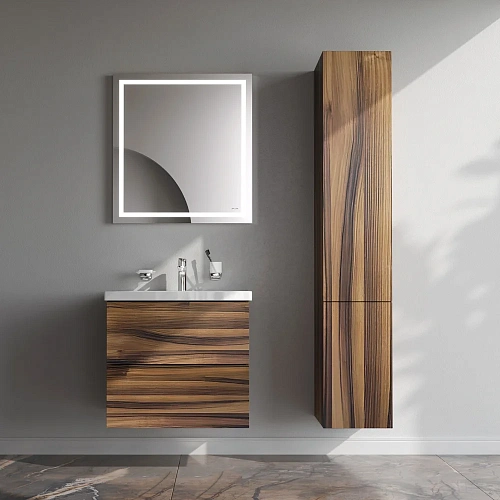 Шкаф-пенал AM.PM Gem M90CHL0306HF подвесной, левый, 30 см, двери, push-to-open, орех Шкаф-пенал AM.PM Gem M90CHL0306HF подвесной, левый, 30 см, двери, push-to-open, орех