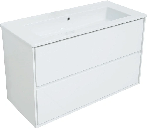 Тумба под раковину Aquanet Милан 105 белый глянец 00339970 подвесная Тумба под раковину Aquanet Милан 105 белый глянец 00339970 подвесная