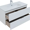 Комплект мебели Aquanet Алвита New 100 2 ящика, белый матовый 00274205 Комплект мебели Aquanet Алвита New 100 2 ящика, белый матовый 00274205