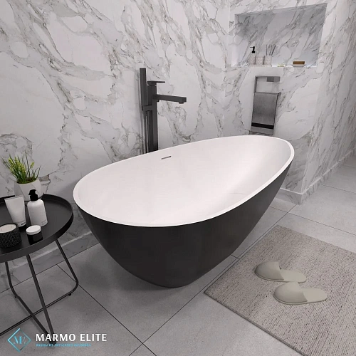 Ванна отдельностоящая Marmo-Elite Бергамо B-BA167-84 1700x840 из искусственного камня, без перелива, глянцевая Ванна отдельностоящая Marmo-Elite Бергамо B-BA167-84 1700x840 из искусственного камня, без перелива, глянцевая