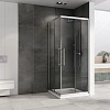 Душевой уголок ABBER Schwarzer Diamant AG02100H 100x100 см универсальный, профиль хром, стекло прозрачное Душевой уголок ABBER Schwarzer Diamant AG02100H 100x100 см универсальный, профиль хром, стекло прозрачное