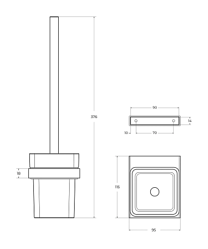 Ершик для унитаза CEZARES SLIDER-TBS-V-IN сатин Ершик для унитаза CEZARES SLIDER-TBS-V-IN сатин