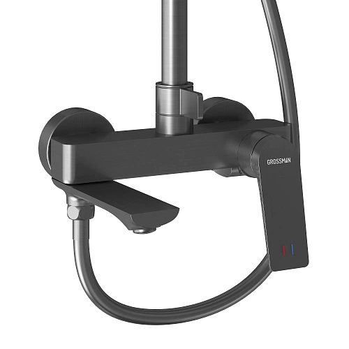 Душевая система GROSSMAN Galaxy 500.K35.01.420 графит сатиновый Душевая система GROSSMAN Galaxy 500.K35.01.420 графит сатиновый