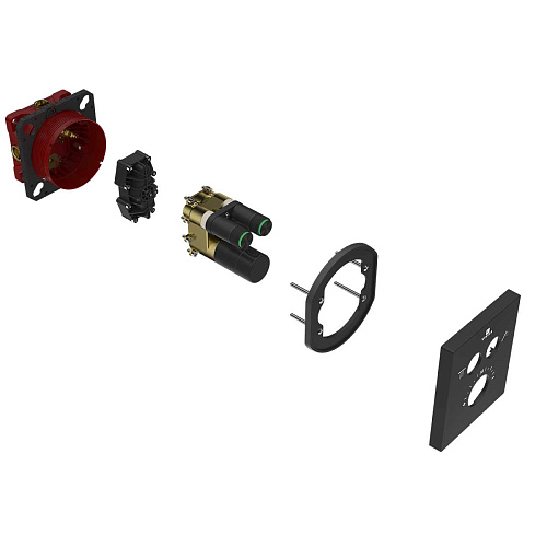 Смеситель для душа Vincea VSCV-321T-MMB двухфункциональный, термостатический, черный Смеситель для душа Vincea VSCV-321T-MMB двухфункциональный, термостатический, черный