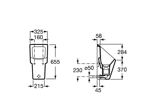 Писсуар Roca Hall Waterless 353621000 Писсуар Roca Hall Waterless 353621000