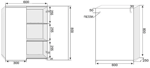 Шкаф Style Line Атлантика 800х600, ясень перламутр СС-00002230 Шкаф Style Line Атлантика 800х600, ясень перламутр СС-00002230