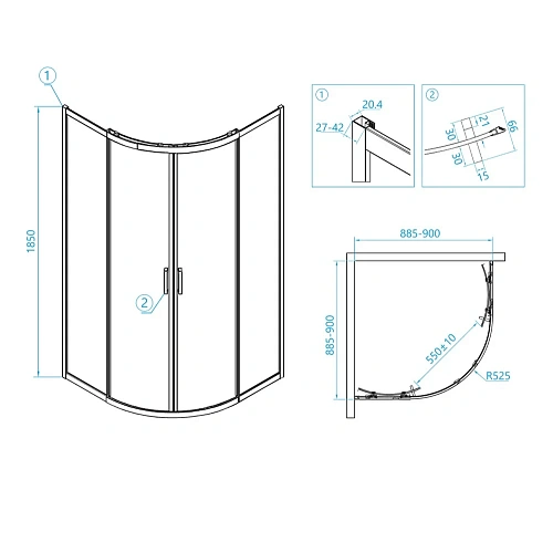 Душевой уголок RGW Classic CL-53 06095399-11 Душевой уголок RGW Classic CL-53 06095399-11