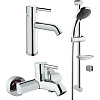 Картинка анонса товара «комплект смесителей vitra minimax s a49153exp хром»