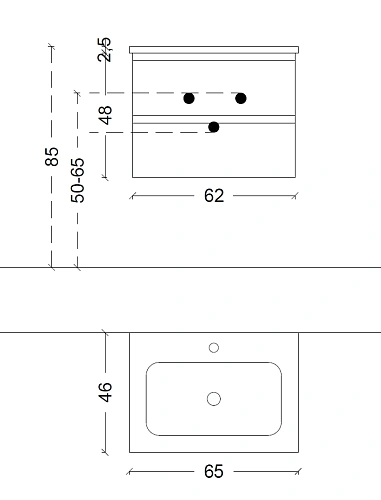 Тумба под раковину Armadi Art CAPOLDA 65 latte 849-065-LA Тумба под раковину Armadi Art CAPOLDA 65 latte 849-065-LA