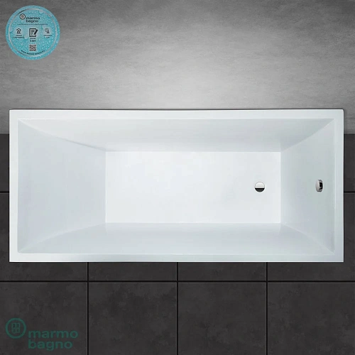 Ванна из искусственного камня Marmo Bagno Милано 170x75 MB-M170-75 Ванна из искусственного камня Marmo Bagno Милано 170x75 MB-M170-75