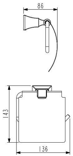 Держатель туалетной бумаги ART&MAX GENOVA AM-M-015-CR Держатель туалетной бумаги ART&MAX GENOVA AM-M-015-CR