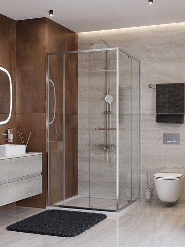 Душевой уголок CEZARES LUX-AH-FS-11-100/90-C-CR 100x90 см, профиль хром, стекло прозрачное Душевой уголок CEZARES LUX-AH-FS-11-100/90-C-CR 100x90 см, профиль хром, стекло прозрачное