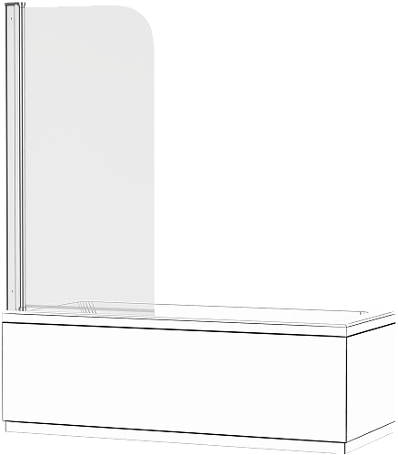 Шторка на ванну DIWO Псков 75х140 профиль хром глянцевый 571173 Шторка на ванну DIWO Псков 75х140 профиль хром глянцевый 571173