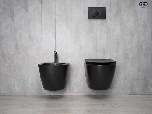 Унитаз подвесной Gid Bm2198 62226Y черный матовый 49x36x35.5 с крышкой микролифт Унитаз подвесной Gid Bm2198 62226Y черный матовый 49x36x35.5 с крышкой микролифт