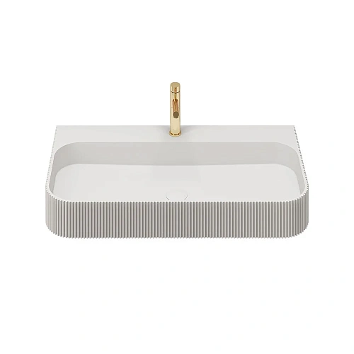 Раковина Vincea VWB-6SG75MW, 750x460x120 из искусственного камня, подвесная, цвет белый матовый Раковина Vincea VWB-6SG75MW, 750x460x120 из искусственного камня, подвесная, цвет белый матовый