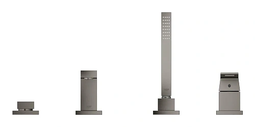 Смеситель на борт ванны GROHE Eurocube на 4 отверстия, темный графит матовый (19897AL1) Смеситель на борт ванны GROHE Eurocube на 4 отверстия, темный графит матовый (19897AL1)
