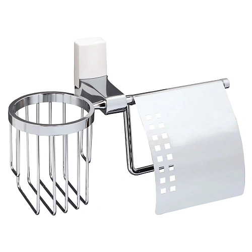 Держатель туалетной бумаги WasserKRAFT Leine K-5059WHITE и освежителя белый/хром Держатель туалетной бумаги WasserKRAFT Leine K-5059WHITE и освежителя белый/хром