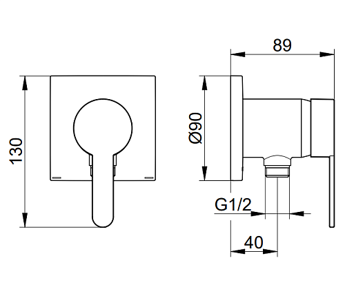 Смеситель для душа Keuco IXMO 59552010302 Смеситель для душа Keuco IXMO 59552010302