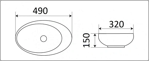 Раковина CeramaLux 78455-1 Раковина CeramaLux 78455-1