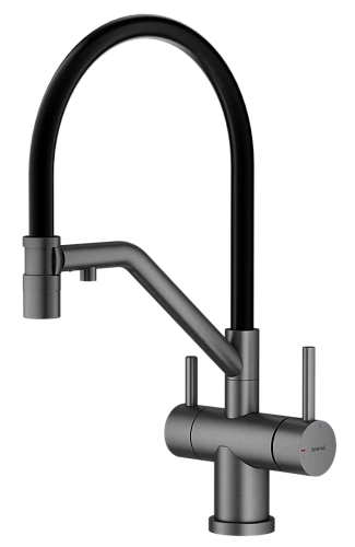Смеситель для кухни Splenka S70.62.09 с гибким изливом с подключением к фильтру, графит Смеситель для кухни Splenka S70.62.09 с гибким изливом с подключением к фильтру, графит