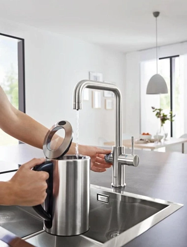 Смеситель для кухни GROHE Blue Home с функциями фильтрации, охлаждения и газирования водопроводной в 31456DC0 Смеситель для кухни GROHE Blue Home с функциями фильтрации, охлаждения и газирования водопроводной в 31456DC0