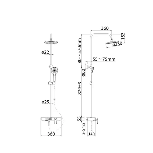 Душевая система Iddis Shelfy (SHESB3Bi06) Душевая система Iddis Shelfy (SHESB3Bi06)