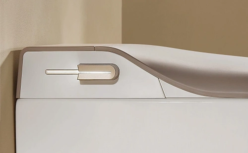 Унитаз подвесной ARROW AKB2130H с крышкой, со смарт функциями, белый/бежевый Унитаз подвесной ARROW AKB2130H с крышкой, со смарт функциями, белый/бежевый