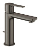 Картинка анонса товара «смеситель для раковины grohe lineare new со сливным гарнитуром, s-size, темный графит матовый (32114 32114al1»