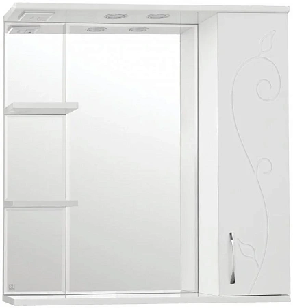 Зеркальный шкаф Style Line Панда 80/С, Фьюжн ЛС-00000080 Зеркальный шкаф Style Line Панда 80/С, Фьюжн ЛС-00000080