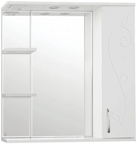 Зеркальный шкаф Style Line Панда 80/С, Фьюжн ЛС-00000080 Зеркальный шкаф Style Line Панда 80/С, Фьюжн ЛС-00000080