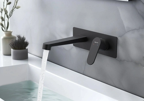 Смеситель для раковины Aquatek ОБЕРОН AQ1213MB Черный матовый, встраиваемый Смеситель для раковины Aquatek ОБЕРОН AQ1213MB Черный матовый, встраиваемый