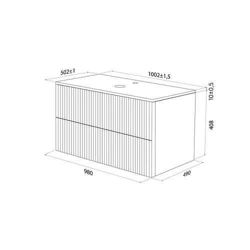 Тумба под раковину IDDIS Aiger (AIG10W0i95K) подвесная со столешницей 100 см, белый Тумба под раковину IDDIS Aiger (AIG10W0i95K) подвесная со столешницей 100 см, белый