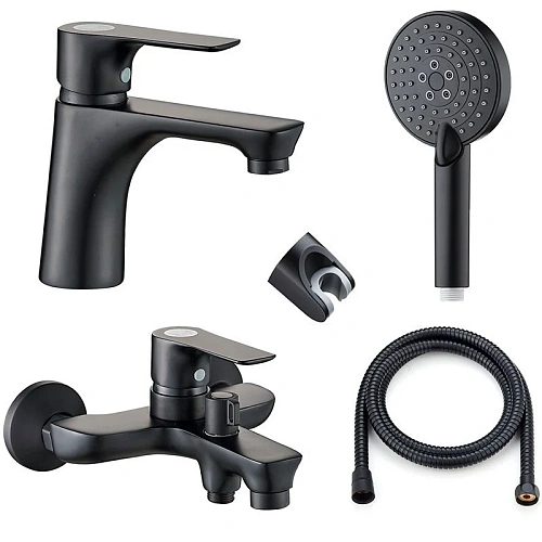 Комплект смесителей Orange Aristo M19-311b черный Комплект смесителей Orange Aristo M19-311b черный