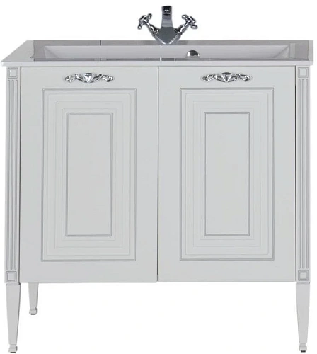 Тумба под раковину Aquanet Паола 90 белый/серебро 00181762 Тумба под раковину Aquanet Паола 90 белый/серебро 00181762