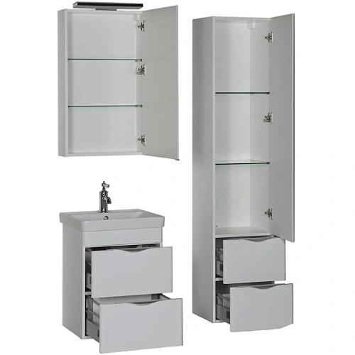 Комплект мебели Aquanet Орлеан 50 белый 00183183 Комплект мебели Aquanet Орлеан 50 белый 00183183