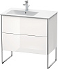 Картинка анонса товара «тумба под раковину duravit xsquare xs445002222 напольная 81 см белая глянцевый»