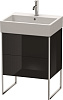Картинка анонса товара «тумба под раковину duravit xsquare xs447304040 напольная 58 см черный глянцевый»