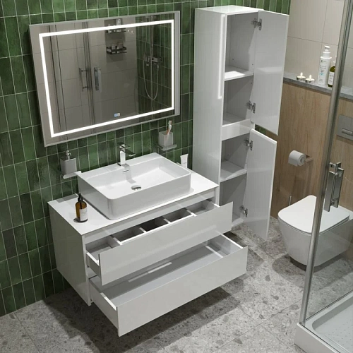 Тумба со столешницей и раковиной BelBagno KRAFT 100 kraft100bo-kepbo-1338-set подвесная KRAFT100BO-KEPBO-1338-SET Тумба со столешницей и раковиной BelBagno KRAFT 100 kraft100bo-kepbo-1338-set подвесная KRAFT100BO-KEPBO-1338-SET
