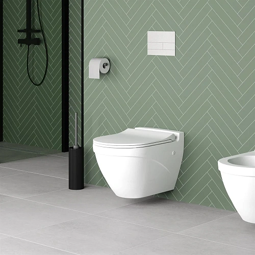 Унитаз подвесной Nord 133T20101 (535x385x360) белый матовый с тонкой крышкой 133T20101-132T20101S Унитаз подвесной Nord 133T20101 (535x385x360) белый матовый с тонкой крышкой 133T20101-132T20101S