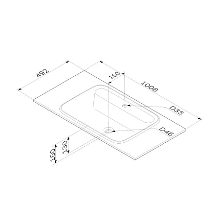 Раковина AM.PM Func M8FWPC1000WM мебельная, литьевой мрамор, 100 см, белый матовый Раковина AM.PM Func M8FWPC1000WM мебельная, литьевой мрамор, 100 см, белый матовый