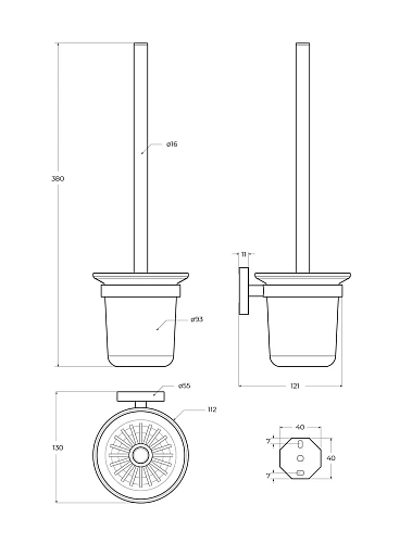 Ершик для унитаза CEZARES RELAX-TBS-V-01 хром Ершик для унитаза CEZARES RELAX-TBS-V-01 хром