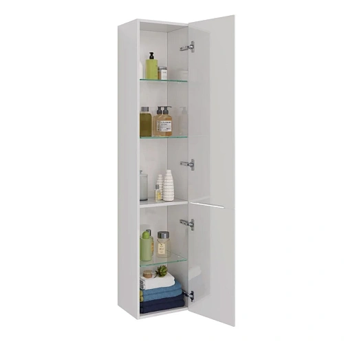 Шкаф-пенал Lemark MIANO 35 см подвесной/напольный, правый, белый LM06M35P Шкаф-пенал Lemark MIANO 35 см подвесной/напольный, правый, белый LM06M35P