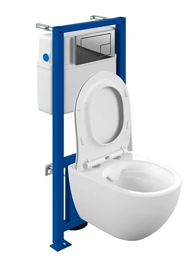 Комплект унитаза Cersanit BRASKO SMART (A68295) инсталляции LINK PRO и клавиши смыва CORNER пластик хром 68295 Комплект унитаза Cersanit BRASKO SMART (A68295) инсталляции LINK PRO и клавиши смыва CORNER пластик хром 68295