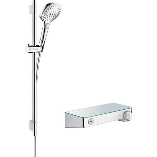 Душевой гарнитур Hansgrohe ShowerTablet Select 300/Raindance Select E 120 3jet/Combi 27026400, белый Душевой гарнитур Hansgrohe ShowerTablet Select 300/Raindance Select E 120 3jet/Combi 27026400, белый