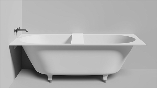 Полка Salini GABBIANO IN 980 1906209M для ванны S-Stone белый Полка Salini GABBIANO IN 980 1906209M для ванны S-Stone белый