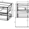 Тумба под раковину Vincea Mia 800 подвесная, 2 выкатных ящик soft close, V.Oak VMC-2MA800VO Тумба под раковину Vincea Mia 800 подвесная, 2 выкатных ящик soft close, V.Oak VMC-2MA800VO