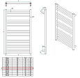 Полотенцесушитель электрический Grota Classic 53 x 180 см крашеный белый Classic 530*1800-e-w Полотенцесушитель электрический Grota Classic 53 x 180 см крашеный белый Classic 530*1800-e-w
