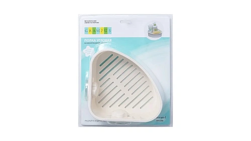 Полка Grampus Element, GR-3308, белая угловая Полка Grampus Element, GR-3308, белая угловая