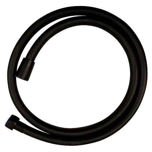 Душевой шланг AQUAme AQM1500B ПВХ 1500мм с латунной гайкой и защитой от скручивания, Черный Душевой шланг AQUAme AQM1500B ПВХ 1500мм с латунной гайкой и защитой от скручивания, Черный